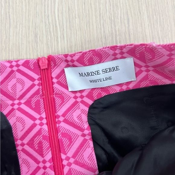 Marine Serre jacquard pink mini skirt - Picture 3 of 7